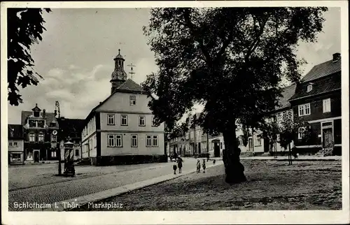 Ak Schlotheim in Thüringen, Marktplatz