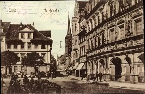 Ak Erfurt in Thüringen, Marktstraße