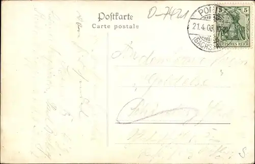 Ak Ponitz in Thüringen, Gasthof, Innenansicht, Kutsche