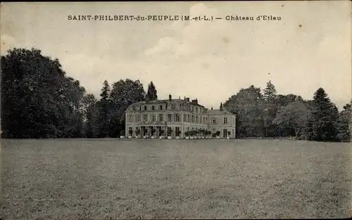 Ak Saint Philbert du Peuple Maine et Loire, Château d'Etiau pres Longue