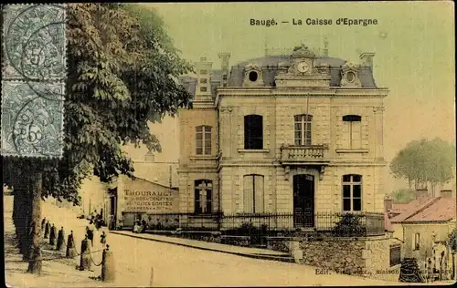 Ak Baugé Maine et Loire, La Caisse d'Epargne