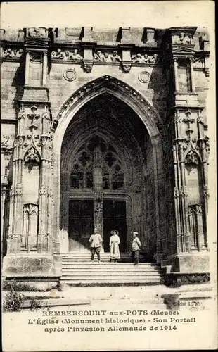 Ak Rembercourt aux Pots Lothringen Meuse, L'Eglise