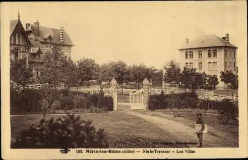 Ak Néris les Bains Allier, Neris Terrasse, Les Villas