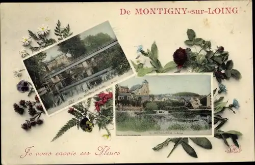 Ak Montigny sur Loing Seine et Marne, Teilansicht