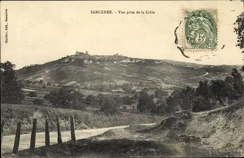 Ak Sancerre Cher, Vue prise de la Crele