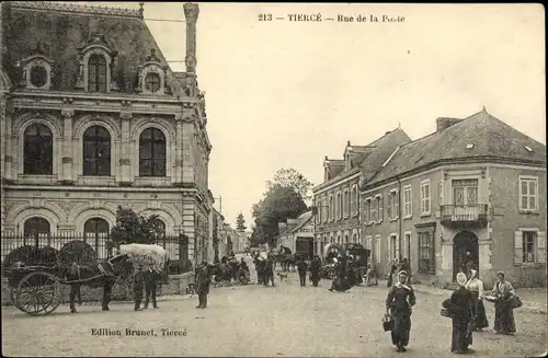 Ak Tiercé Maine et Loire, Rue de la Poste