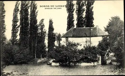 Ak Olivet Loiret, Moulin du Bac sur les Bords du Loiret