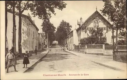 Ak Charmes Vosges, Avenue de la Gare