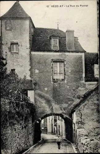 Ak Vézelay Yonne, Rue du Pontot