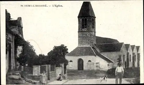 Ak Saint Remy l'Honore Yvelines, L´Église