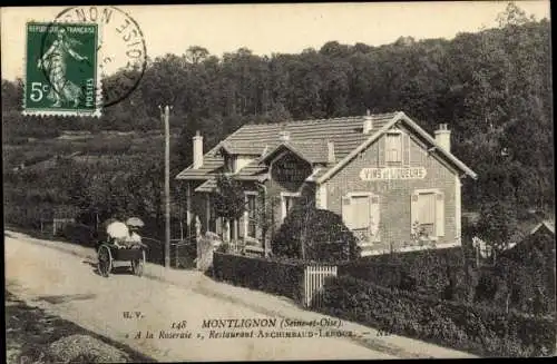 Ak Montlignon Val d’Oise, Rerstaurant Á la Roseraie