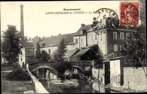 Ak Saint Germain des Fossés Allier, Le Moulin