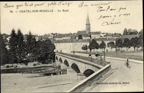 Ak Châtel sur Moselle Vosges, Le Pont