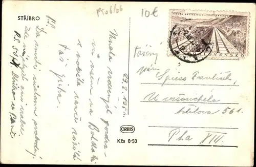 Ak Stříbro Mies Region Pilsen, Denkmal, Marktplatz