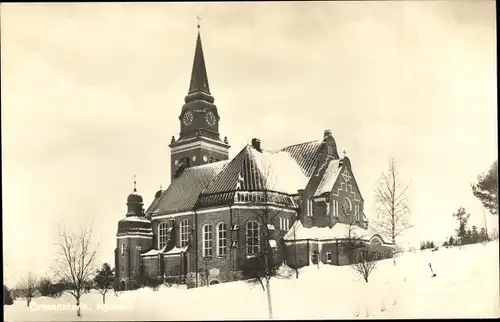 Ak Örnsköldsvik Schweden, Kirche im Winter