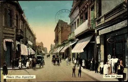 Ak Rosario Argentinien, Calle San Juan