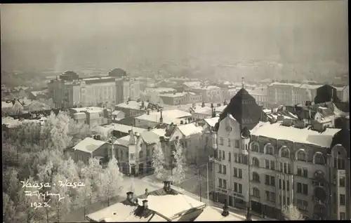 Foto Vaasa Wasa Finnland, Blick auf den Ort, Winteransicht 1928