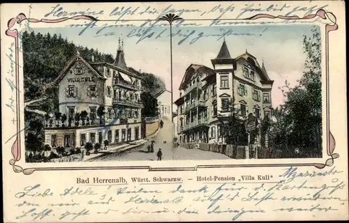 Ak Bad Herrenalb im Schwarzwald, Hotel Villa Kull