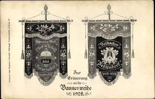 Ak Berlin Zehlendorf, Volkschor Zehlendorf 1903, Bannerweihe 1928