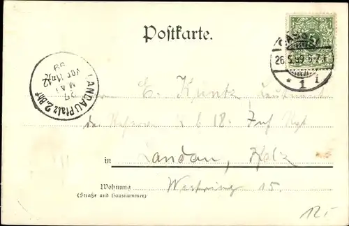 Präge Litho Kassel in Hessen, 1. Wettstreit deutscher Männergesangsvereine 1899, Wilhelm II