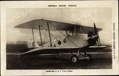 Ak Flugzeug, Compagnie Aerienne Francaise, Avion Taxi