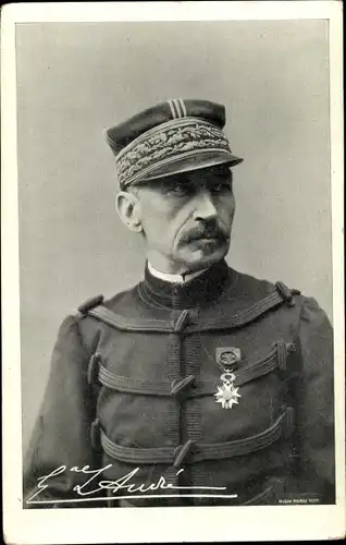 Ak Louis Joseph André, Französischer General und Kriegsminister, Portrait in Uniform