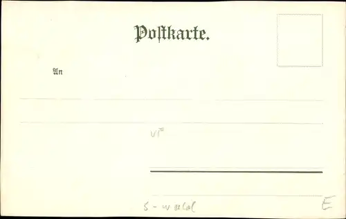 Litho Schwarzwald Postkarten Nr. 5, Schwarzwälderin, Briefkasten