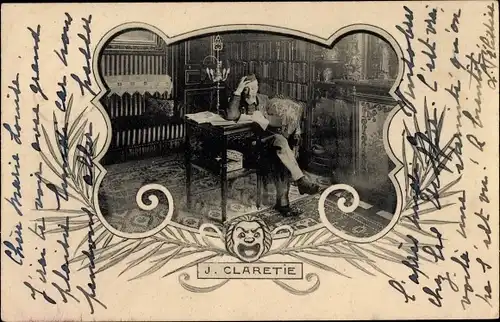 Ak Jules Claretie, Schriftsteller, Arbeitszimmer, Schreibtisch