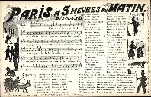 Lied Ak Paris a 5 Heures du Matin, Desaugiers