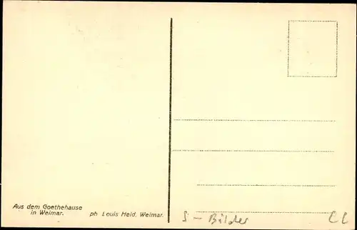 Scherenschnitt Ak Schriftsteller Johann Wolfgang von Goethe und Fritz von Stein