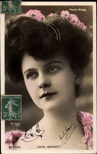 Ak Schauspielerin Edith Whitney, Portrait
