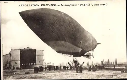 Ak Aérostation Militaire, Dispositif du Suspension de la Nacelle du Dirigéable Patrie, Luftschiff