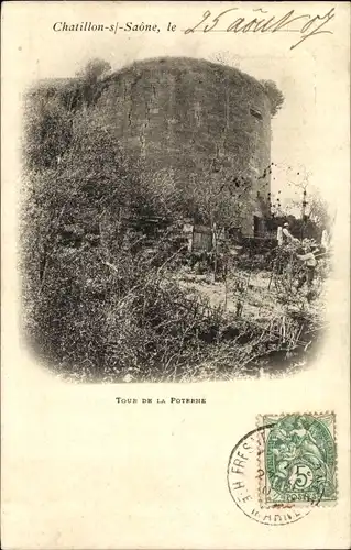 Ak Châtillon sur Saône Vosges, Tour de la Poterne, Turm