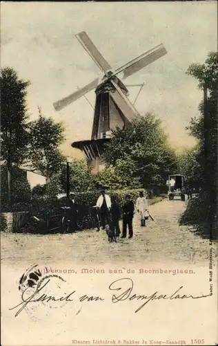 Ak Hilversum Nordholland Niederlande, Molen aan de Booberglaan