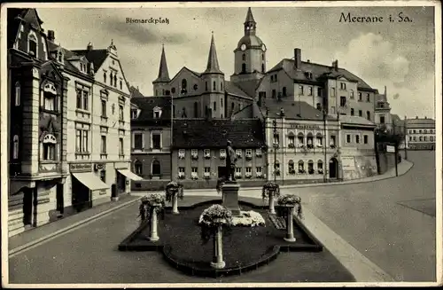 Ak Meerane in Sachsen, Bismarckplatz