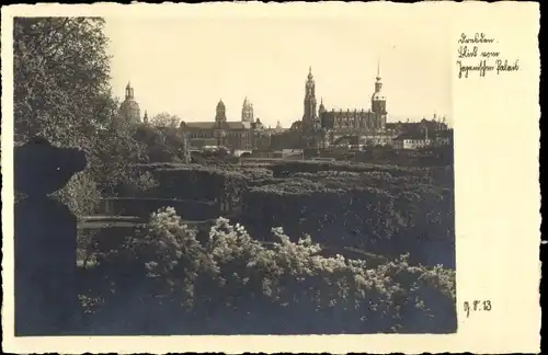 Ak Dresden Zentrum Altstadt, Blick vom japanischen Palais