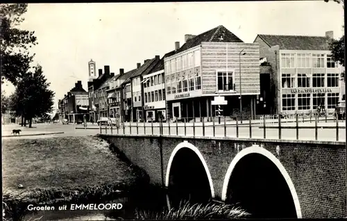 Ak Emmeloord Noordoostpolder Flevoland, Straßenpartie im Ort