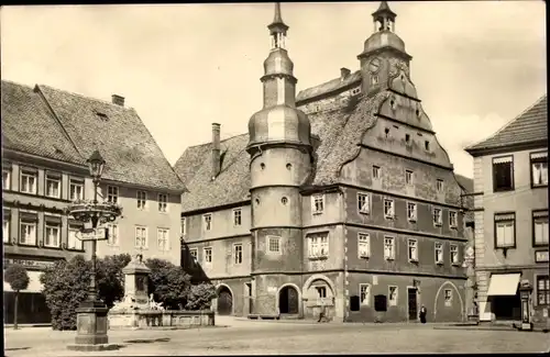 Ak Hildburghausen in Thüringen, Rathaus erbaut im 14. Jahrhundert