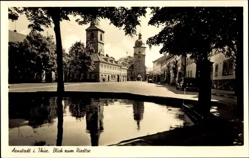 Ak Arnstadt Thüringen, Blick zum Riedtor