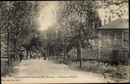 Ak Châteauneuf de Galaure Drome, L'Usine et le Moulin