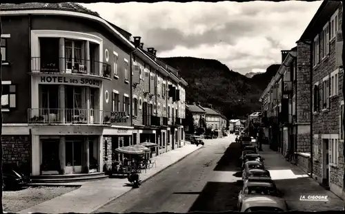 Ak La Chapelle en Vercors Drome, Rue Principale et Hotel des Sports