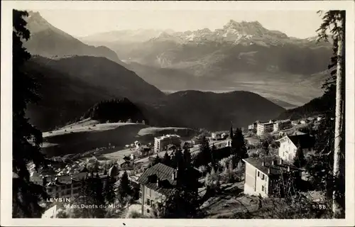 Ak Leysin Kt. Waadt Schweiz, Village et les Dents du Midi