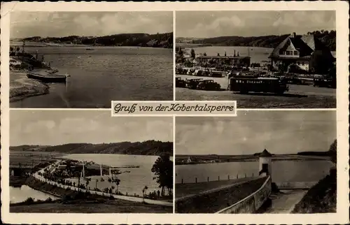 Ak Langenhessen Werdau an der Pleiße in Sachsen, Landschaftsansichten, Bus, Boot,Turm