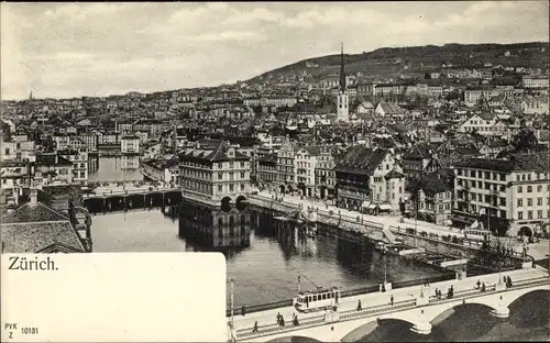 Ak Zürich Stadt Schweiz, Ortsansicht