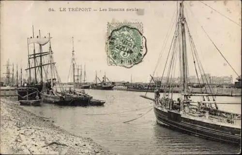 Ak Le Tréport Seine Maritime, Les Bassins neufs