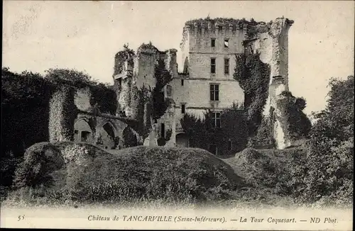 Ak Tancarville Seine Maritime, Château, la Tour Coquesart