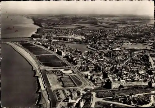 Ak Dieppe Seine Maritime, Fliegeraufnahme, Panorama