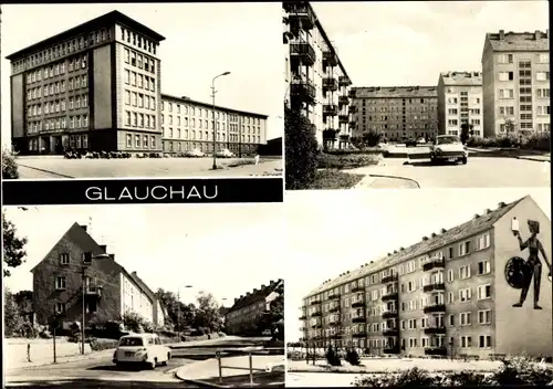 Ak Glauchau in Sachsen, Ingenieurschule, Albert-Schweitzer-Siedlung, Geschwister-Scholl-Straße