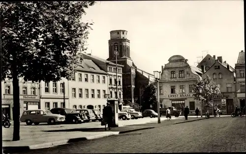 Ak Cottbus in der Niederlausitz, Alter Markt, Geschäft Ernst Haase, Kirche, Telefonzelle, Autos