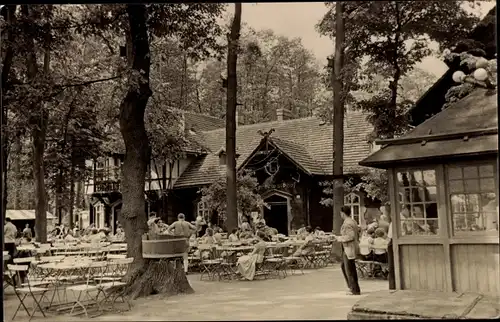 Ak Lübbenau im Spreewald, Spreewaldhof Wotschofska, Biergarten